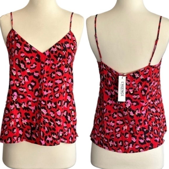 L’agence Jane Spaghetti Strap Tank Leopard Print - Picture 8 of 8
